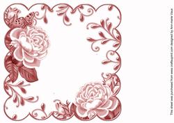 Pink Roses Scallop 8in Decoupage Card Insert Panel