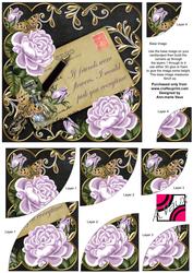 Lilac Rose Black If Friends Were - 6in Duo Corner Stacker