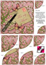Pink Lily of the Valley for Mum 6in Duo Corner Stacker