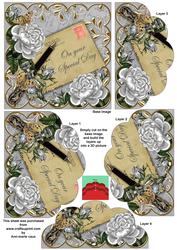 Silver Roses Your Special Day 5in Scallop Bottom Stacker