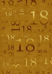Gold Metallic 18 Birthday A4 Backing Paper