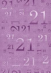 Lilac Metallic 21 Birthday A4 Backing Paper