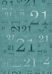 Dusky Teal Metallic 21 Birthday A4 Backing Paper