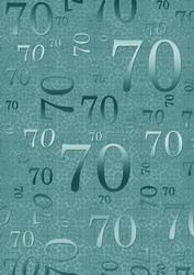 Dusky Teal Metallic 70 Birthday A4 Backing Paper