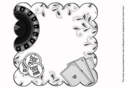 Roulette Grey Scallop 8in Decoupage Card Insert Panel