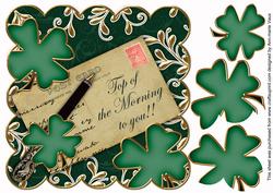 Clover Top of the Morning to You 8in Decoupage Topper