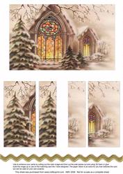 Christmas Church Window Side Stacker