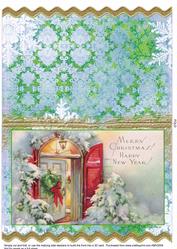Christmas Front Door Wavy Card