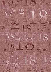 Dusky Pink Metallic 18 Birthday Backing Paper