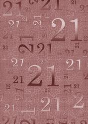 Dusky Pink Metallic 21 Birthday A4 Backing Paper