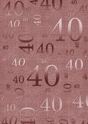 Olive Metallic 40 Birthday A4 Backing Paper
