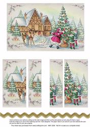 Christmas Santa Scene Side Stacker