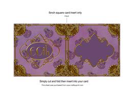 Amethyst Perfume 60th Birthday Folded Card Insert