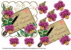 Cerise Pansy Ink Saver Your Confirmation 6in Step by Step