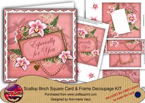 Pink Orchid Especially for You 8in 3D Card Frame Kit