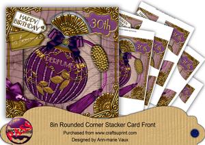 Amethyst Perfume 30th Birthday 8in Round Corner Stacker Kit