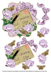 Lilac Roses Wedding Day 6in Bracket Step by Step