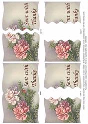 Thank You Carnations Wavy Book Side Stacker