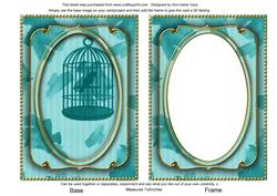 Teal Birdcage Paint 7x5in Shaker Base and Frame
