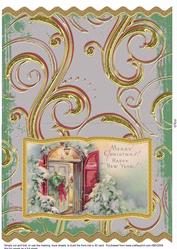 Christmas Front Door Wavy Book Card