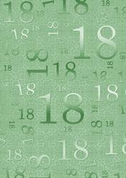 Mint Green Metallic 18th Birthday A4 Backing Paper