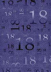 Dark Blue Metallic 18th Birthday A4 Backing Paper