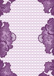Purple Check Damask Edge A4 Backing Paper