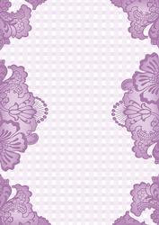 Lilac Check Damask Edge A4 Backing Paper