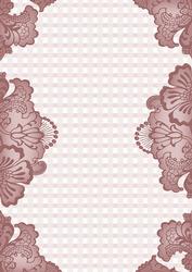 Dusky Pink Check Damask Edge A4 Backing Paper