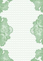 Mint Green Check Damask Edge A4 Backing Paper