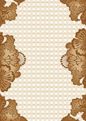 Vintage Tea Check Damask Edge A4 Backing Paper