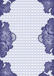 Dark Blue Check Damask Edge A4 Backing Paper