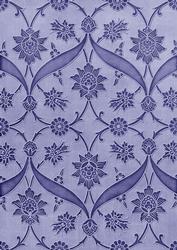 Blue Floral Entwined Embossed A4 Backing Paper
