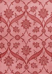 Red Floral Entwined Embossed A4 Backing Paper