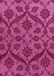 Cerise Floral Entwined Embossed A4 Backing Paper
