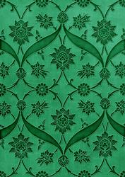 Dark Green Floral Entwined Embossed A4 Backing Paper