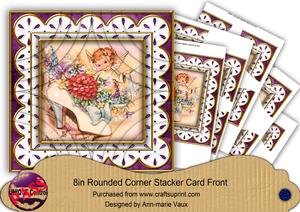 The Shoe Fairy Purple 8in All 4 Rounded Corner Stacker Kit