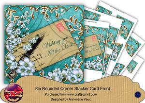 Blue Blossom All the Best 8in Rounded Corner Stacker Kit