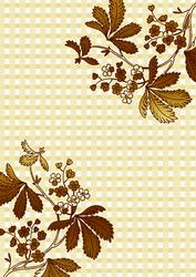 Gold Floral Corner Check A4 Backing Paper