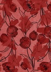Dark Red Painted Tulips A4 Backing Paper
