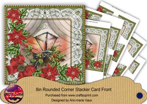Green Lantern Poinsettia 8in All 4 Round Corner Stacker Kit