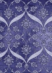 Blue Entwined Glitter Floral A4 Backing Paper