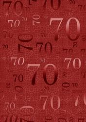 Dark Red Metallic 70 Birthday A4 Backing Paper