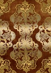 Vintage Tea Gold Metallic Damask A4 Backing Paper