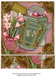 Freesia Perfume 50th Birthday 8in Picture Sheet