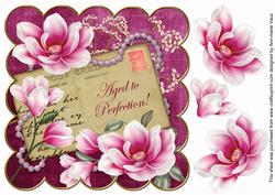 Cersie Magnolia Aged to Perfection 8in Decoupage Topper
