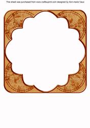 Rosette Style 2 Vintage Tea 8in Scallop Insert Panel Sheet