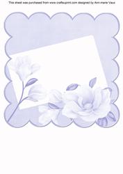 Magnolia Pale Blue 8in Scallop Insert Panel 1 Sheet