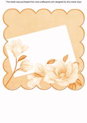 Magnolia Peach 8in Scallop Insert Panel 1 Sheet