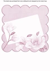 Magnolia Pale Lilac 8in Scallop Insert Panel 1 Sheet